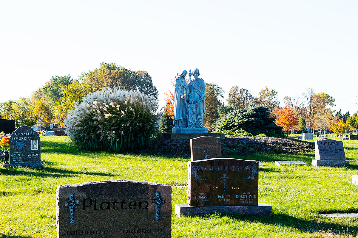 Holy Family Statue at Holy Cross Cemetery, Cleveland