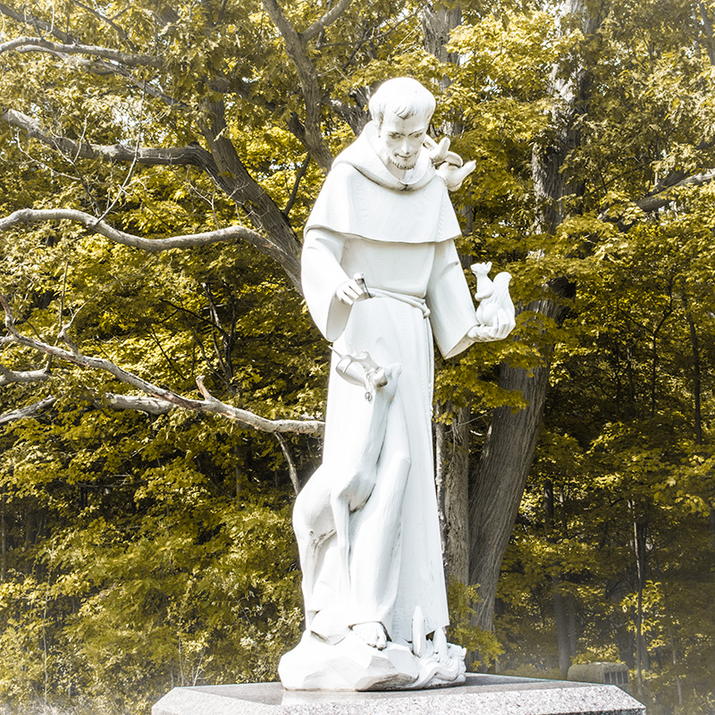 St. Francis Statue at the Natural Burial Section