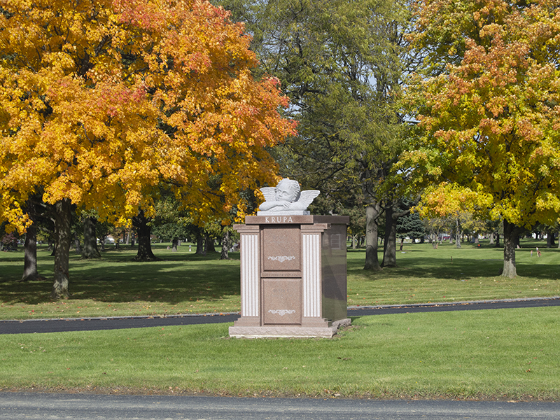 sarcophagus at Holy Cross Cleveland