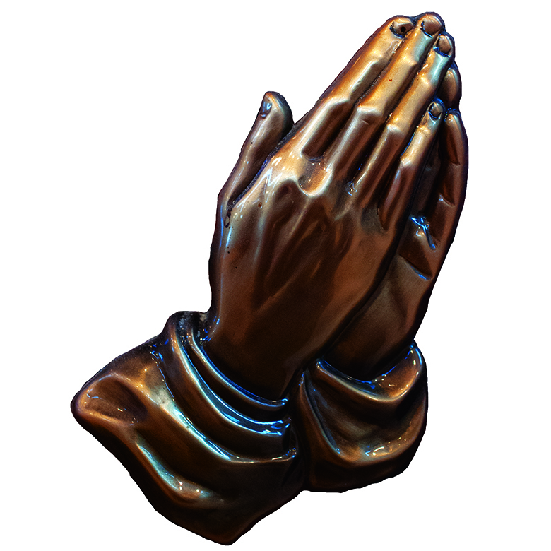 Praying hands emblem